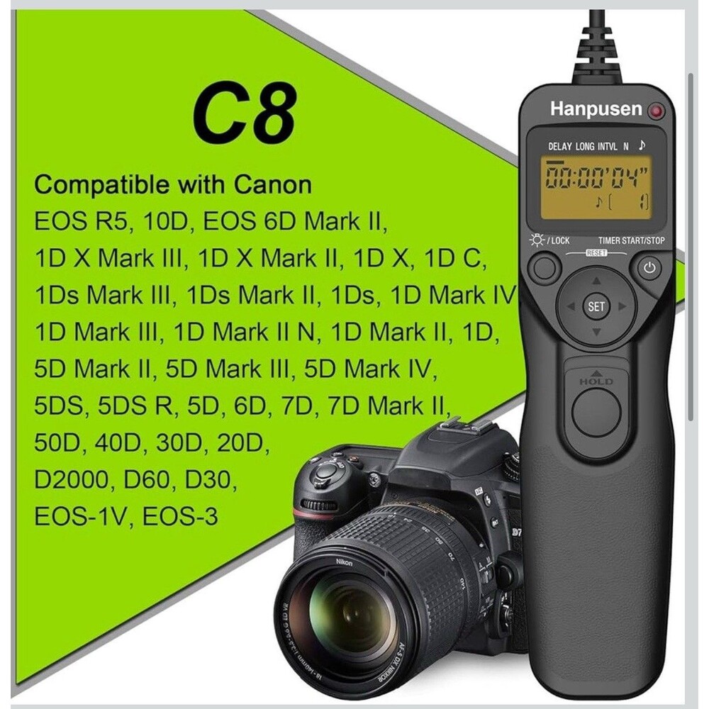 Hanpusen TR-90 Remote Switch With Digital Timer For Camera Shutter Use - Picture 5 of 8